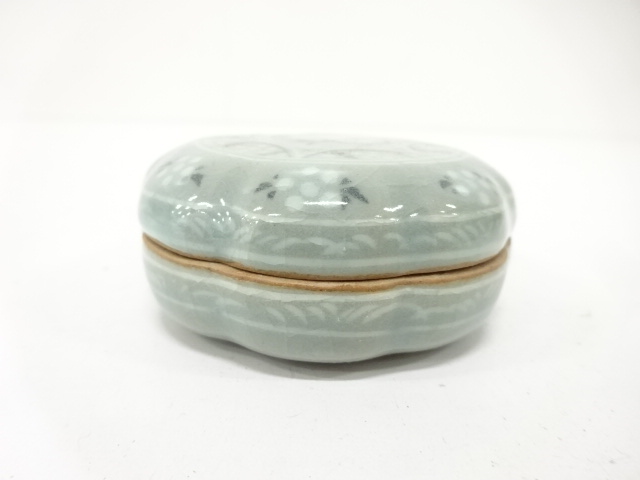  方赫山造　高麗青磁　香合